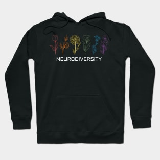 Embrace Neurodiversity Flower Tee Hoodie